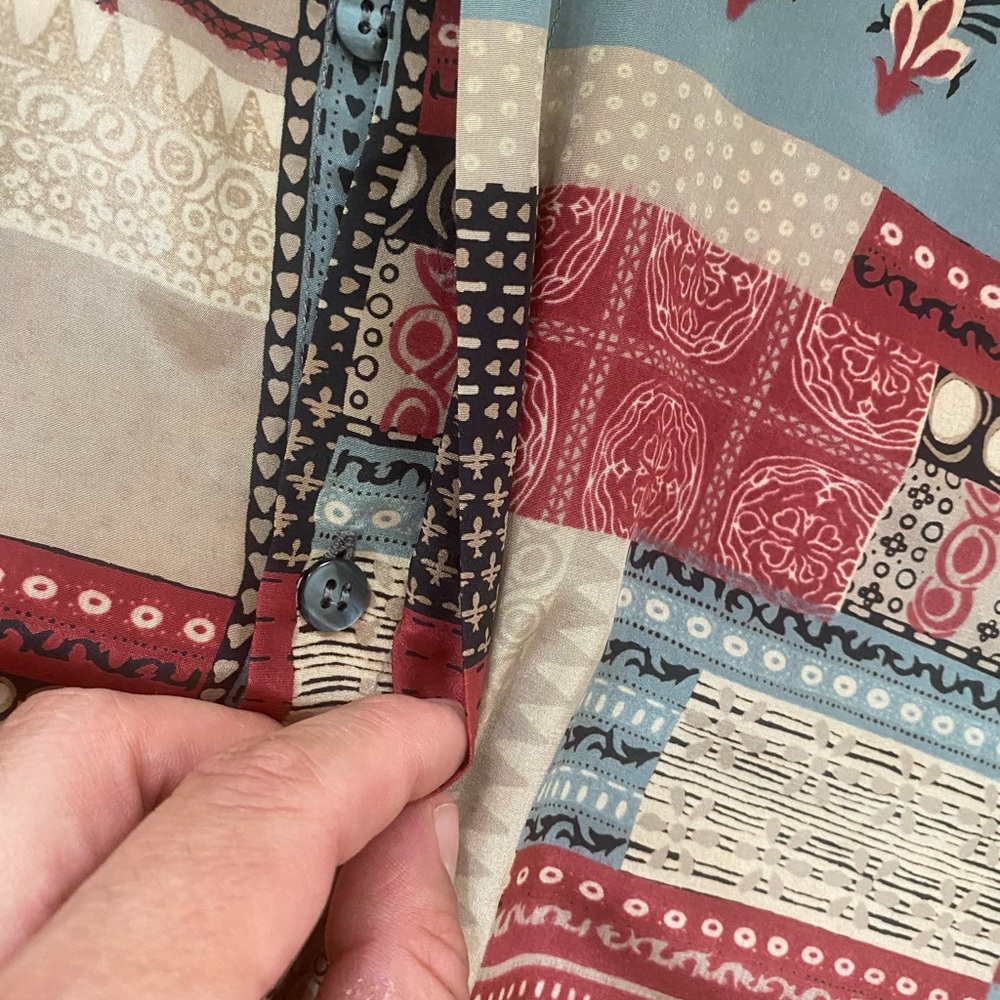 Mixed Pattern Vintage Button Up - image 4